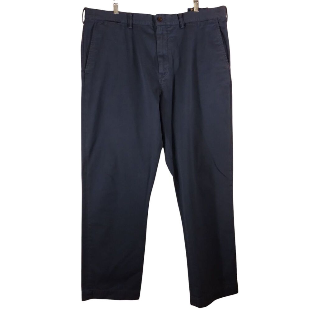 Polo Ralph Lauren the Chino Pants mens 40x32 Navy Blue flat front pony logo